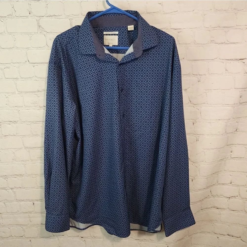 Men's CON.STRUCT 4 Way Stretch "Slim-Fit" longsleeve button-down shirt, size XXL